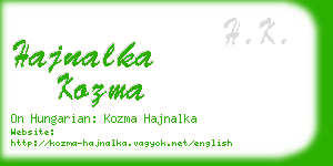 hajnalka kozma business card